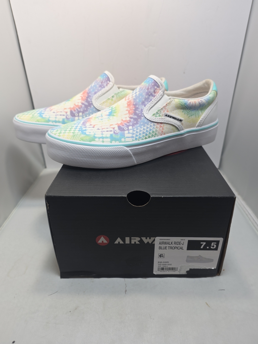 Airwalk Ride-J Blue Tropical Women’s Slip-On Shoes Size 7.5 M NEW